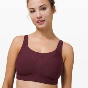New Lululemon Run Times Bra 34B in Red Merlot